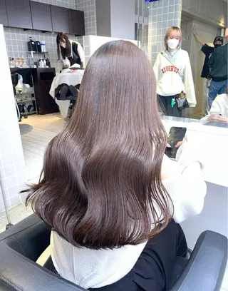 ロング 縮毛/ダブルカラー 🦋ベージュヘア🦋のヘアスタイル
