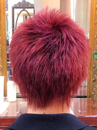 ショート カラー メンズ ✨デザインカラー✨ ハイトーン　森貴章のヘアスタイル