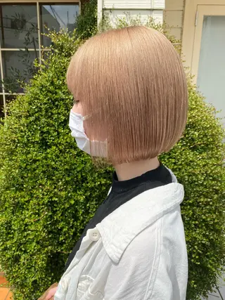 ショート ハイトーンカラー🌈 メンズパーマ鈴木康平のヘアスタイル