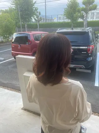 ミディアム カラー ルプラボウ 沖  大雅のヘアスタイル