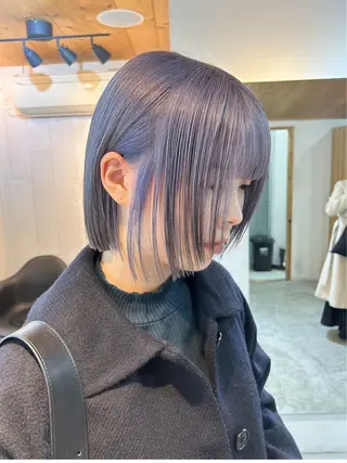 ショート カラー 韓国/ハイトーン/ ボブ🎀MIKU🎀のヘアスタイル
