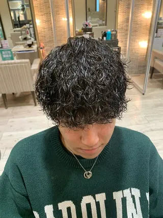 パーマ メンズ 梅田マンツーマン メンズ特化美容師のヘアスタイル