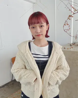 ミディアム カラー スギヤマ ショウゴのヘアスタイル