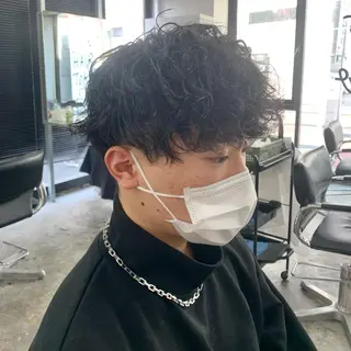 ショート パーマ メンズ メンズ特化美容師/ 藤戸 椋のヘアスタイル