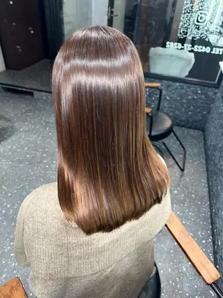 ロング カラー 髪質改善⭐️縮毛矯正 中野⭐️Rinaのヘアスタイル