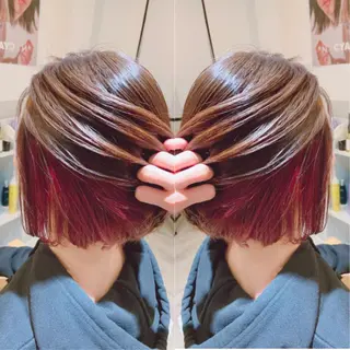 ショート カラー ヘアアレンジ 韓国hair🦋 Nanaのヘアスタイル
