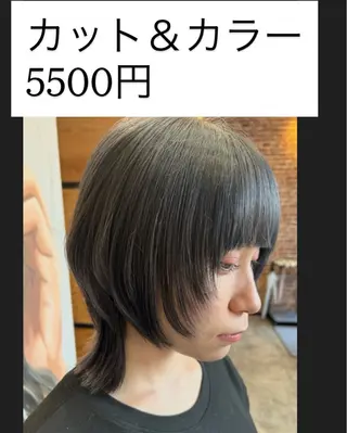 ミディアム カラー 久木原 ゆりのヘアスタイル
