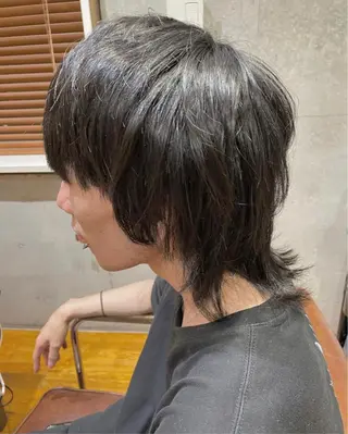メンズ 暖色カラーボブカット 🍇⛄️佐藤愛里のヘアスタイル