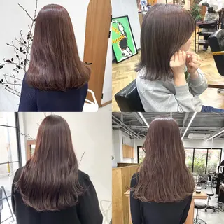 セミロング カラー ヘアアレンジ ena/ブリーチなし 透明感・レイヤー🎀のヘアスタイル
