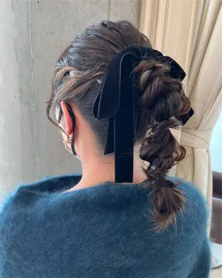 セミロング ヘアアレンジ サソウ ユリエ🥥のヘアスタイル