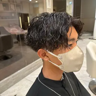 パーマ メンズ 🌼丸みボブ🌼 ショート　柏木結太のヘアスタイル