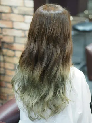 セミロング ロング カラー 辻 竜也　のヘアスタイル