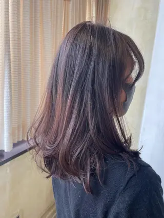 ミディアム カラー パーマ ヘアアレンジ 🐤 ゆい🐓のヘアスタイル