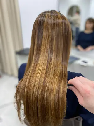 ロング 髪質改善、縮毛矯正 店長浅野太郎のヘアスタイル