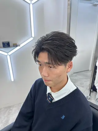 パーマ メンズ 💎メンズカット ／フェザー／細野💎のヘアスタイル