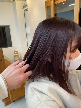 ミディアム カラー うる艶ヘア♡韓国好き 透明感　shotaのヘアスタイル