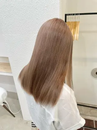 セミロング カラー ✅ケアブリーチ✅ トヨオカ ノブヒデのヘアスタイル