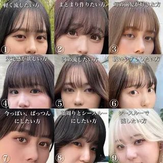 ミディアム カラー ヘアアレンジ 顔周りカット 【オノザワリョウ】のヘアスタイル