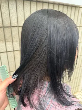ミディアム 宮崎 寛美のヘアスタイル