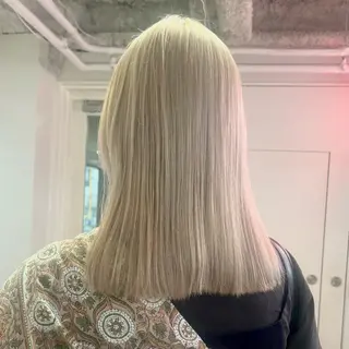 ミディアム カラー パーマ ヘアアレンジ メンズ 🧨ブリーチー×ボブ レイヤー💎じゅえるのヘアスタイル