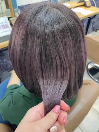 ミディアム カラー ヘアアレンジ 🍒透明感カラー/ 艶カラー/さくら🍒のヘアスタイル