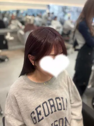 セミロング カラー チサト🍨/仙台 /縮毛矯正🪄🫧のヘアスタイル