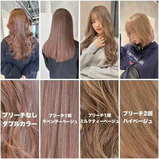 カラー 可愛いベージュ作る 美容師/あかね🧸のヘアスタイル