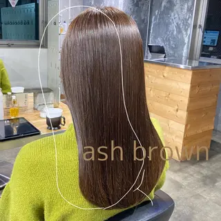 セミロング カラー ヘアアレンジ 赤味消し.髪質改善 🌿𝘠𝘜𝘙𝘐のヘアスタイル