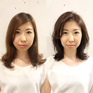 ミディアム 髪質改善縮毛矯正 専門店のヘアスタイル