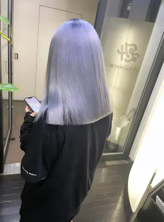 ミディアム カラー ヘアアレンジ 有人/バレイヤージュ /シャドールーツのヘアスタイル