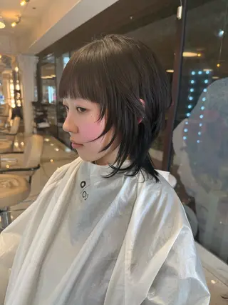 ミディアム カラー HARUNA/原宿/ デザイン/カットのヘアスタイル
