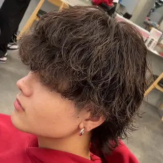 ミディアム パーマ ヘアアレンジ メンズ fifth 石川 凪のヘアスタイル