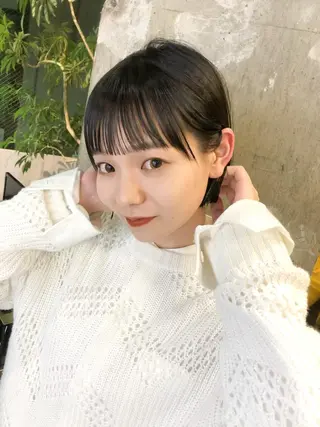 ショート レイヤー特化/小顔顔 周り/セノ/表参道のヘアスタイル