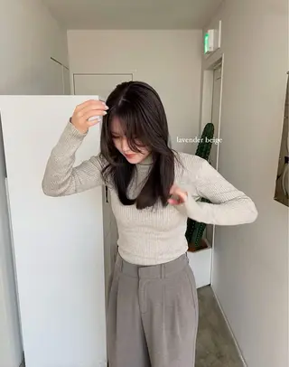 ロング カラー 透明感カラー/顔周り レイヤー/髪質改善のヘアスタイル