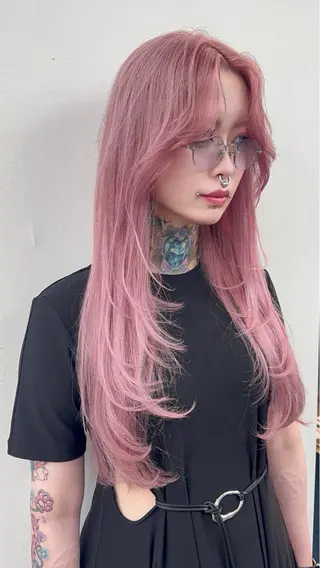 ロング カラー 笠原 健人のヘアスタイル