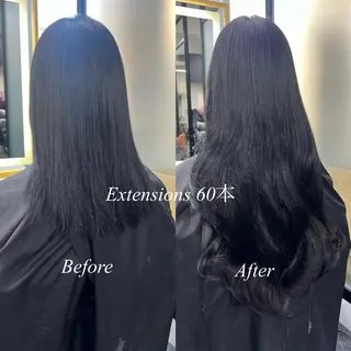 ロング カラー シールエクステ特化 ハイトーン、NANAのヘアスタイル