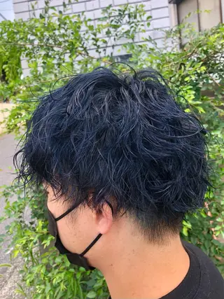 カラー パーマ メンズ ダブルスキルエクステ /羽エクステ白石宇由のヘアスタイル