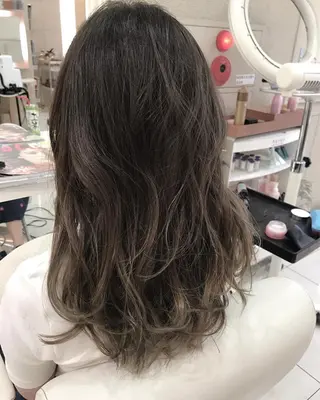 ミディアム 💎小顔前髪&髪質 改善カラー💎片桐のヘアスタイル