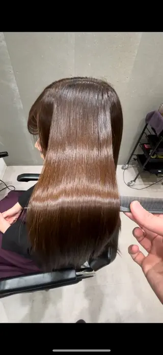 セミロング カラー 髪質改善ヘアケア 艶髪特化/上田のヘアスタイル