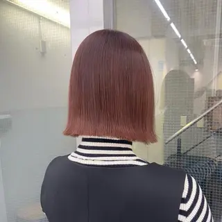 ショート カラー 艶感/韓国風 🤍moeka🤍のヘアスタイル