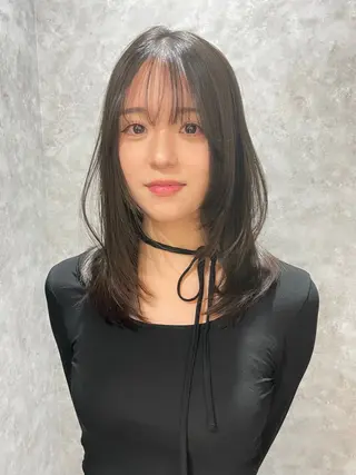 ミディアム カラー 上福大翔 【美髪縮毛矯正】のヘアスタイル