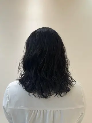 ミディアム パーマ 大庫 桜のヘアスタイル