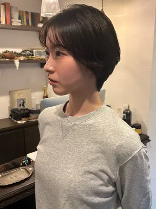 ショート モトハシ マサキのヘアスタイル