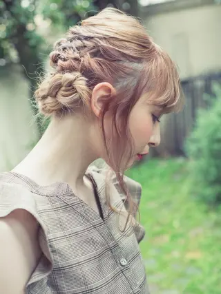 セミロング カラー パーマ ヘアアレンジ メンズ キッズ ネイル マツエク・マツパ premier modelsのヘアスタイル