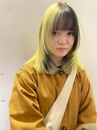 ミディアム カラー ヘアアレンジ 丸山渉/表参道 レイヤーボブのヘアスタイル