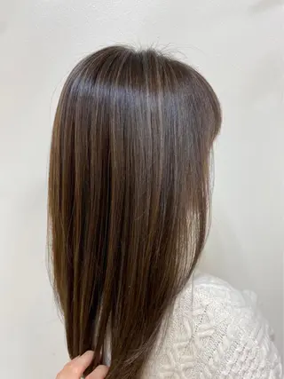 セミロング 韓国ヘア 🤍中西麻友🤍のヘアスタイル