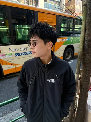 ショート パーマ メンズ 💈メンズ短髪特化 ✂︎伊藤大輝💈のヘアスタイル