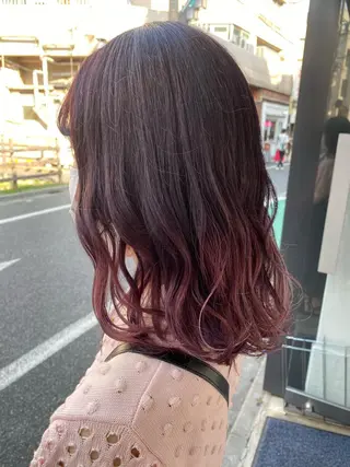 ミディアム カラー 森貴裕/ベージュ/ パーマ/オリーブのヘアスタイル