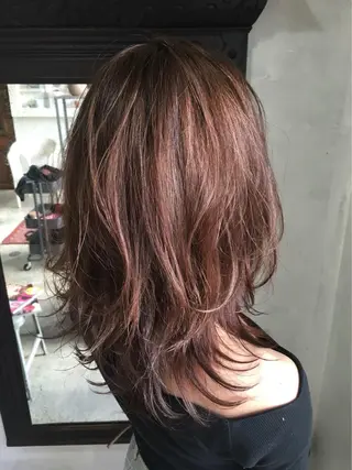 ミディアム カラー ミニボブ/ブリーチ 🌈MISATOのヘアスタイル