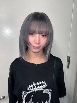 ミディアム カラー 💫miyu💫デザ インカラー/アレンジのヘアスタイル